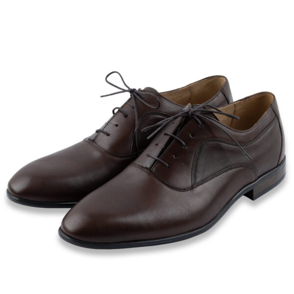 Eleganckie buty męskie wyjściowe matowe brązowe skóra naturalna