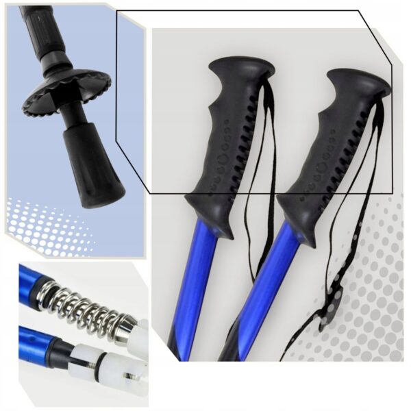 Kijki Nordic Walking Składane Antishock Trekkingowe 2szt 135 cm - obrazek 4