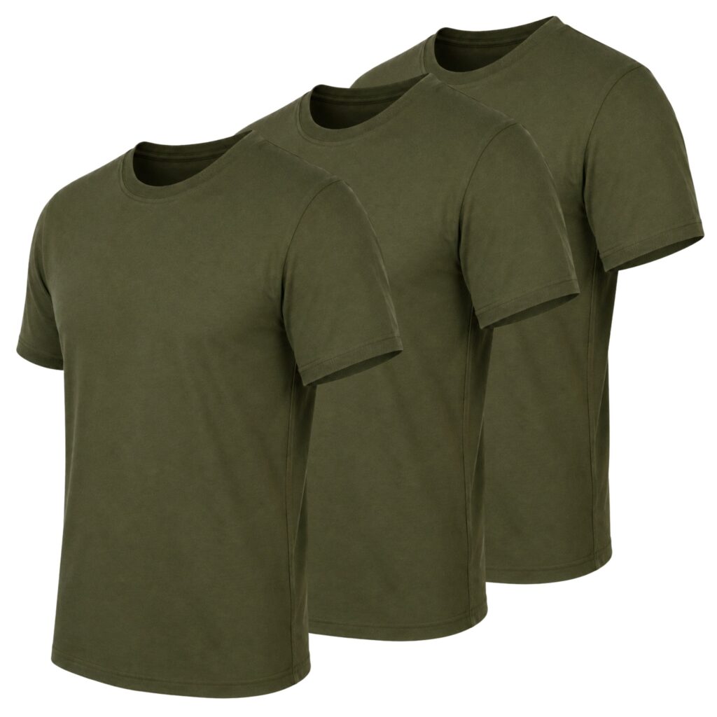 Zestaw 3 Koszulek Khaki 3 pak 100% Bawełna