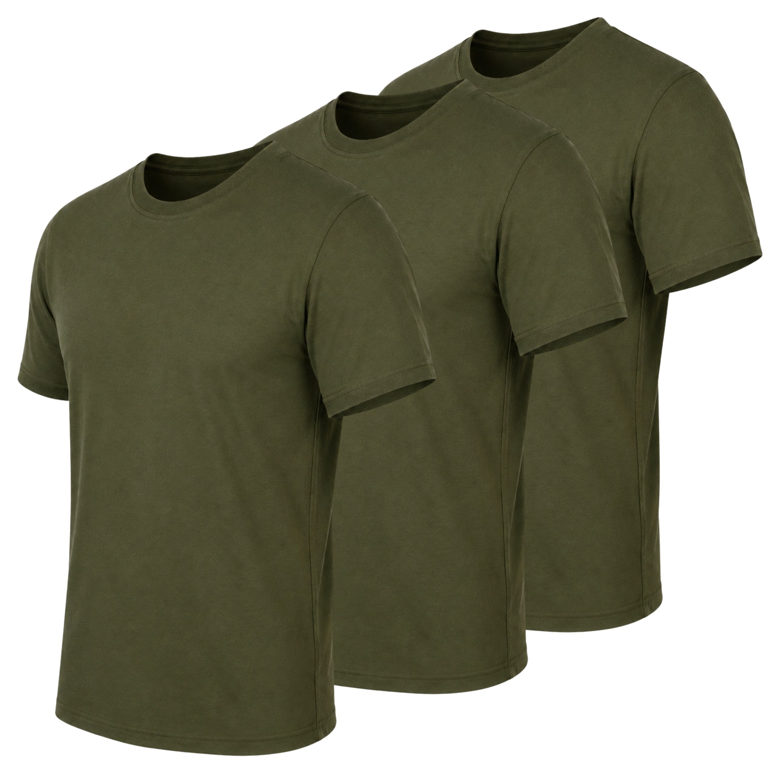 Zestaw 3 Koszulek Khaki 3 pak 100% Bawełna