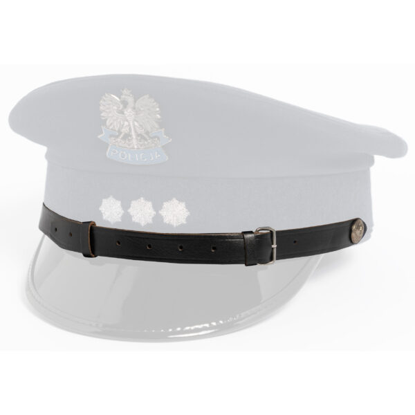 Pasek do czapki podoficerskiej wyjściowej gabardynowej Policji skóra - obrazek 2