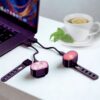Zestaw lampek rowerowych LED przednia i tylna, akumulatorowe, USB, wodoodporne - obrazek 4