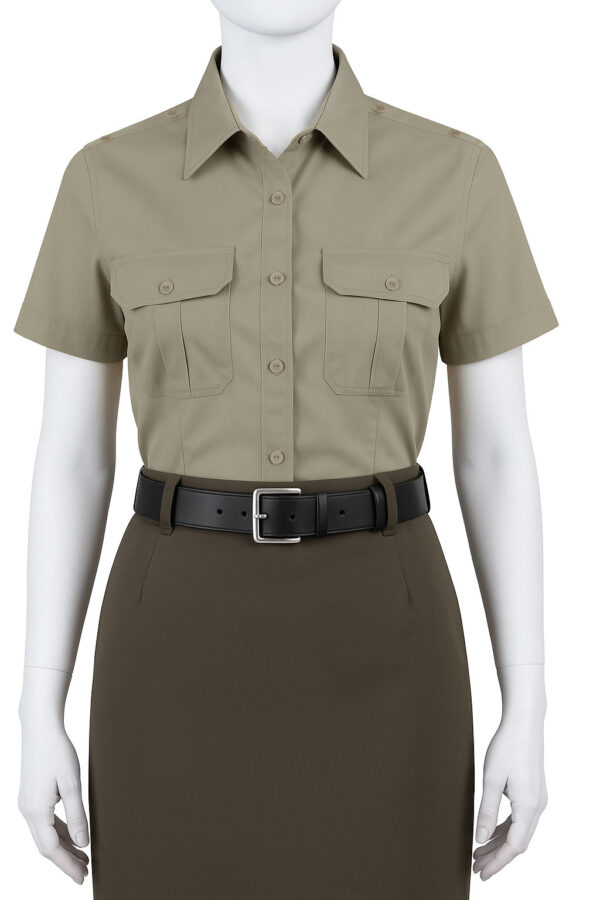 Koszulo-bluza Wojska Polskiego 301D/MON khaki krótki rękaw damska wzór tabela - obrazek 2