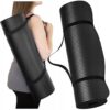 Mata do ćwiczeń czarna gruba miękka fitness pilates 1,5 cm NBR duża - obrazek 5