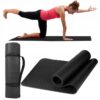 Mata do ćwiczeń czarna gruba miękka fitness pilates 1,5 cm NBR duża - obrazek 9