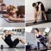 Mata do ćwiczeń czarna gruba miękka fitness pilates 1,5 cm NBR duża - obrazek 3