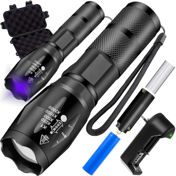 Latarka LED Akumulatorowa Taktyczna Mocna Wodoodporna USB-C - obrazek 8