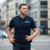 Koszulka Polo Policja Męska z Pagonami Bawełna Granatowa Służbowa - obrazek 10