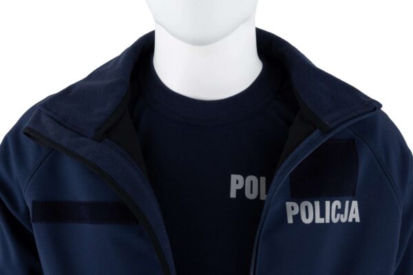 Softshell Policja Kurtka Ochronna Wodoodporna z Rzepami i Zamkami - obrazek 6