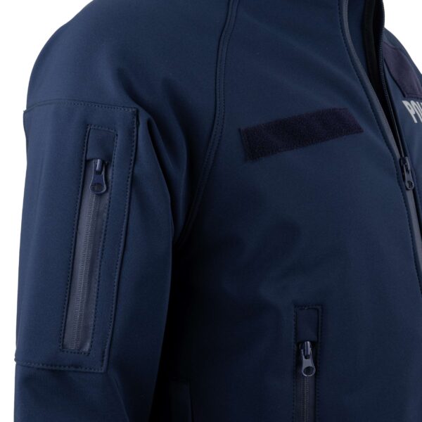 Softshell Policja Kurtka Ochronna Wodoodporna z Rzepami i Zamkami - obrazek 15
