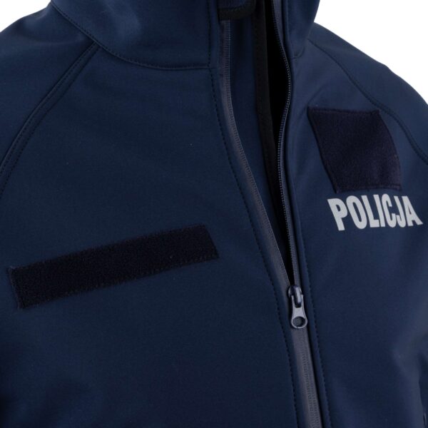 Softshell Policja Kurtka Ochronna Wodoodporna z Rzepami i Zamkami - obrazek 14