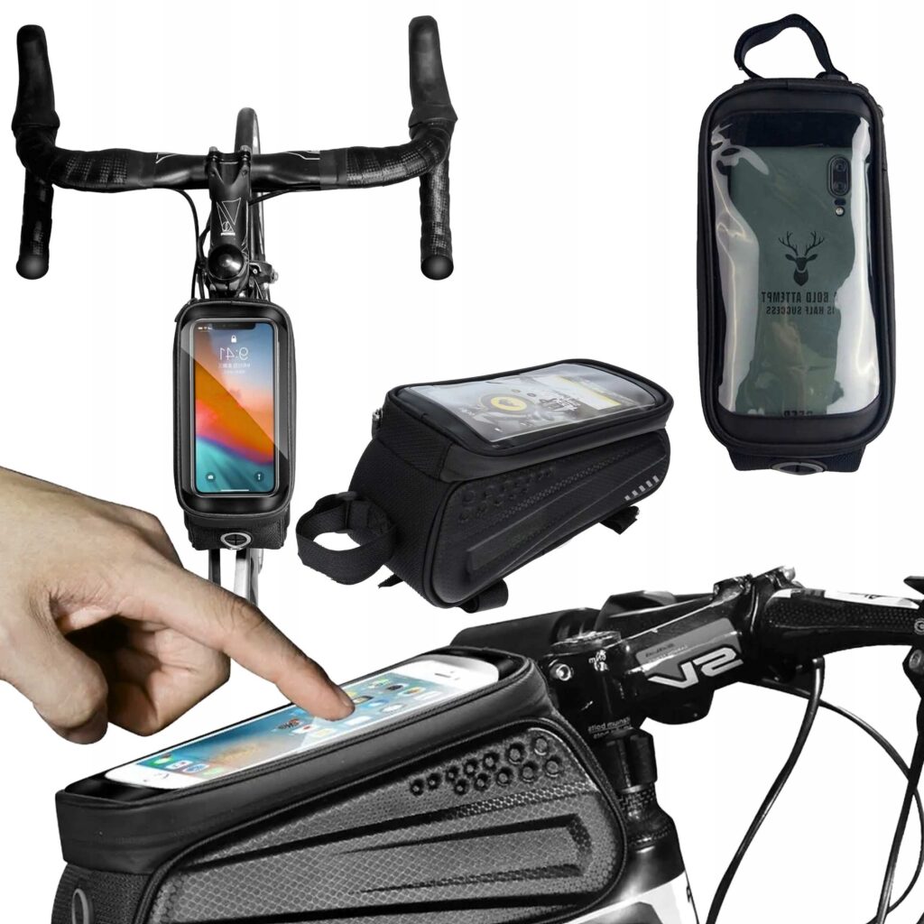 Wodoodporna Torba Sakwa Rowerowa na Ramę 1L z Etui na Telefon