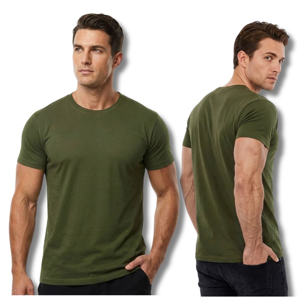 Koszulka T shirt Wojsko 100% Bawełna Khaki