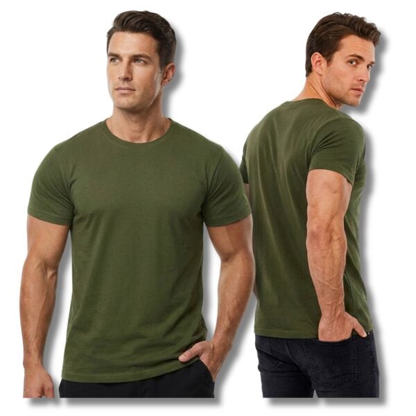 Koszulka T shirt Wojsko 100% Bawełna Khaki