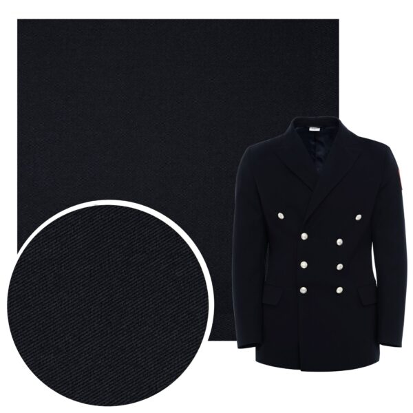 Tkanina Wojskowa Mundurowa Kolor Navy Blue Marynarka Wojenna 100% Wełna - obrazek 4