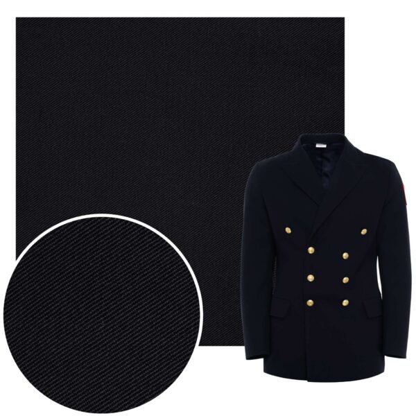 Tkanina Wojskowa Mundurowa Kolor Navy Blue Marynarka Wojenna na Mundur Wyjściowy - obrazek 4