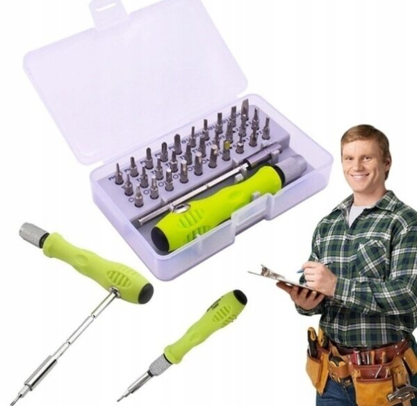 Komplet Precyzyjnych Śrubokrętów 32w1 TORX Wkrętaki Bity Samochodowe
