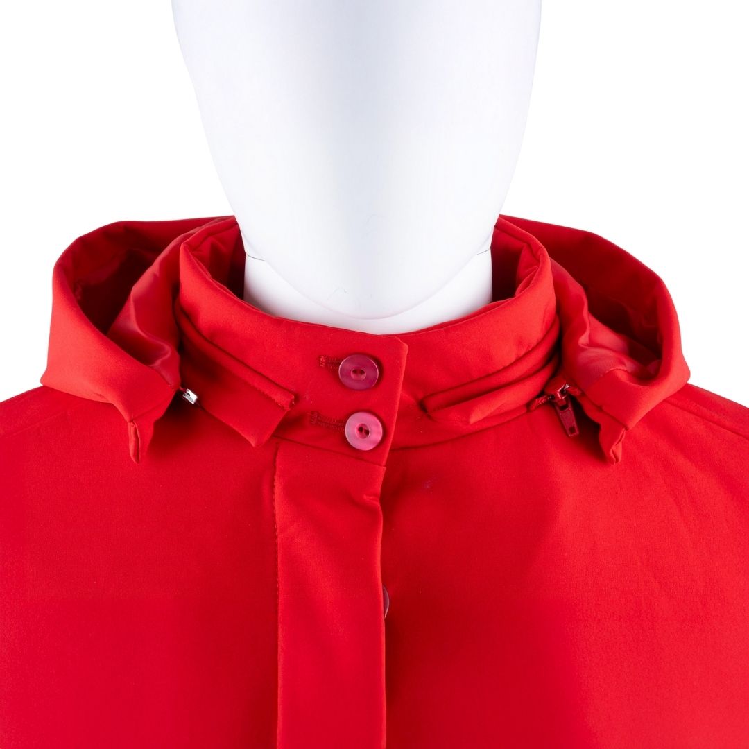 Kurtka softshell płaszcz przeciwdeszczowy jesienny z kapturem długi - obrazek 6
