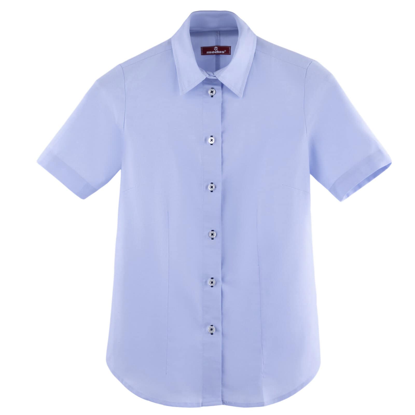 Koszula damska krótki rękaw AIDA niebieska - obrazek 2