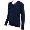 Sweter Męski Granatowy Vneck Długi Rękaw - obrazek 4