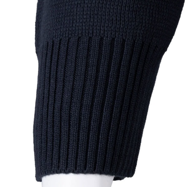 Sweter Męski NAVIGATOR Granatowy z Zamkiem i Pagonami Wełna - obrazek 9