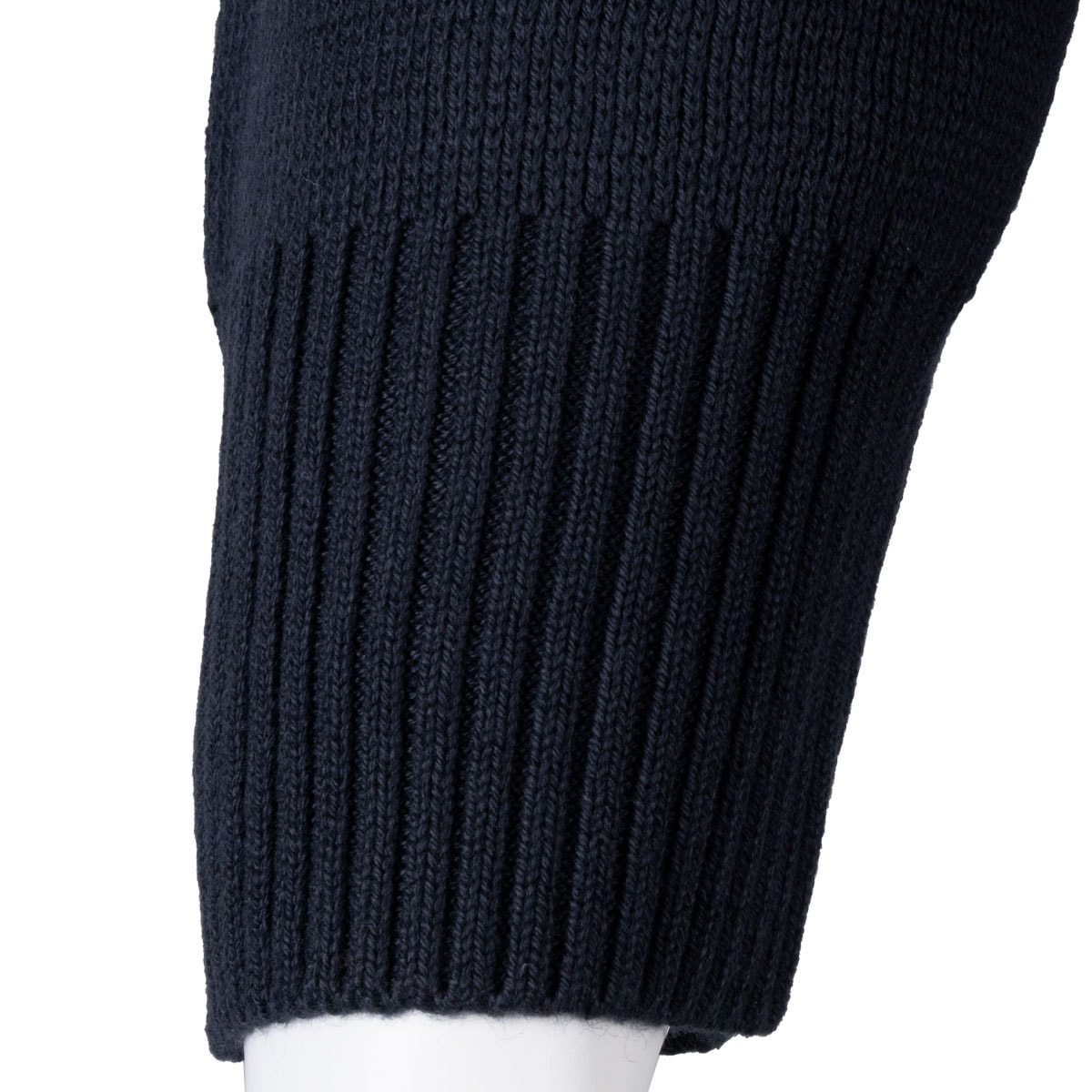 Sweter Męski NAVIGATOR Granatowy z Zamkiem i Pagonami Wełna - obrazek 9