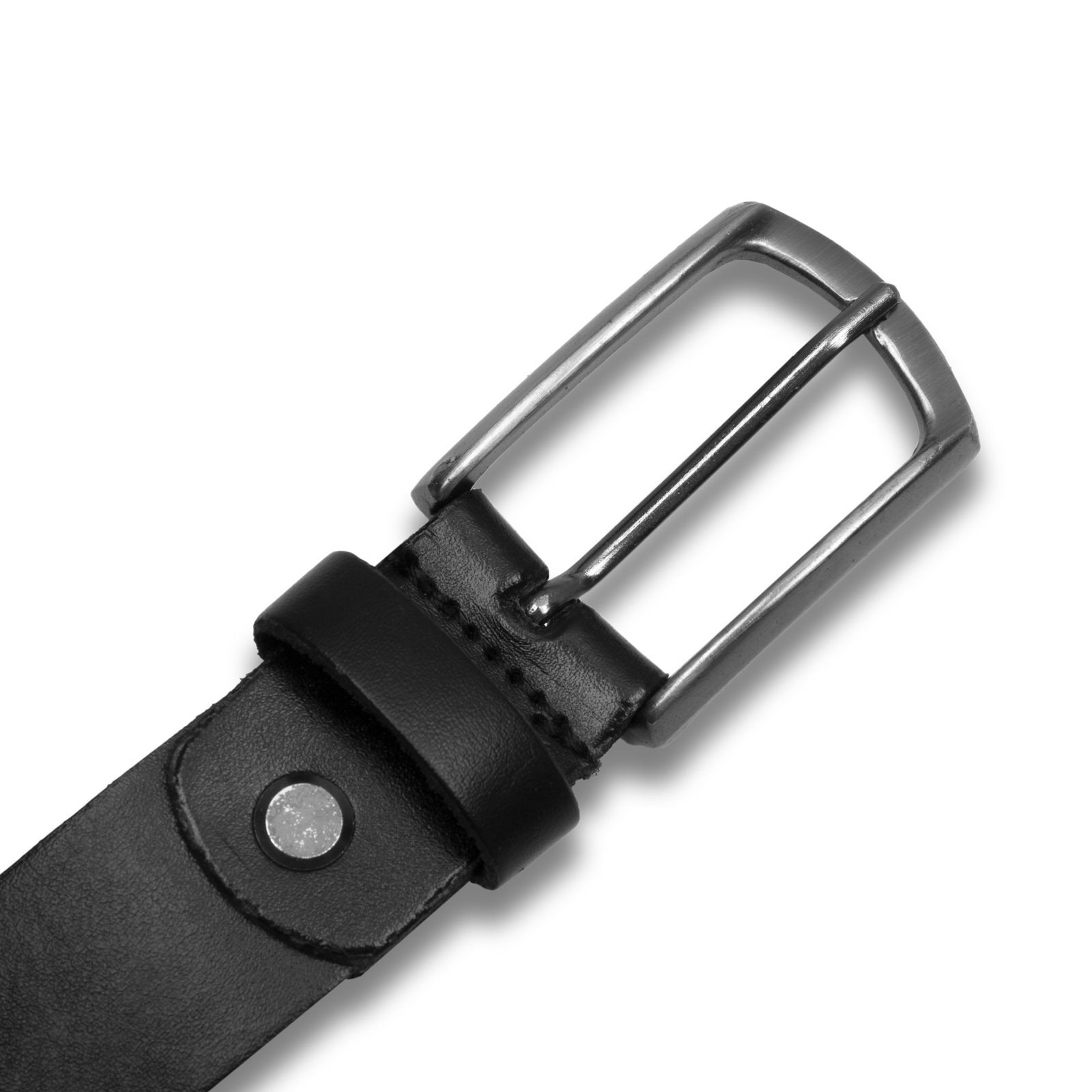 Pasek Skórzany Męski Czarny 100% Skóra Naturalna - obrazek 4