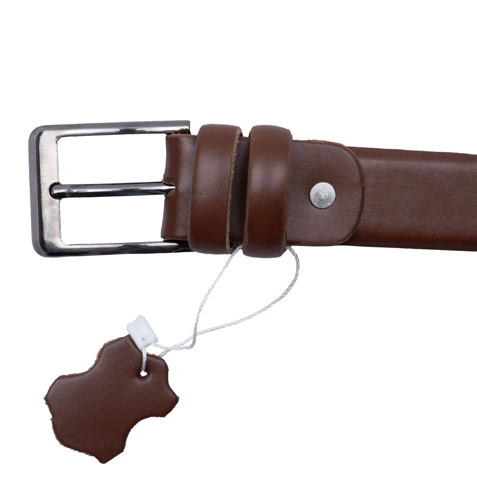 Pasek Skórzany Męski Brązowy 100% Skóra Naturalna - obrazek 3