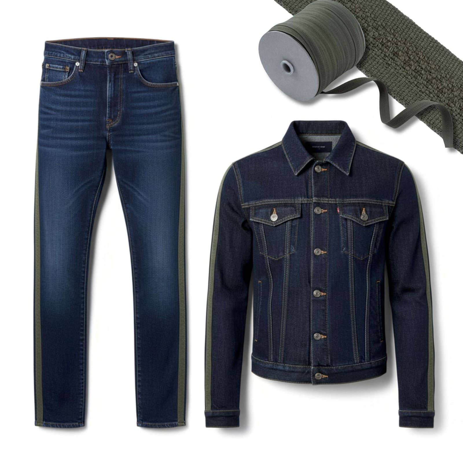 Mocna Taśma Odzieżowa Wzorzysta Khaki 13mm - obrazek 9