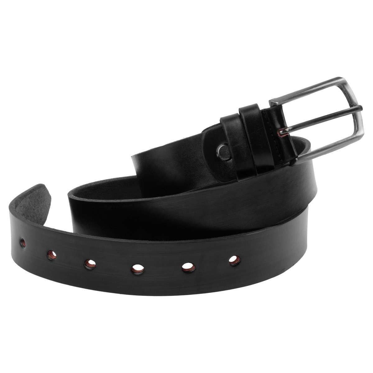 Pasek Skórzany Męski Czarny 100% Skóra Naturalna - obrazek 2