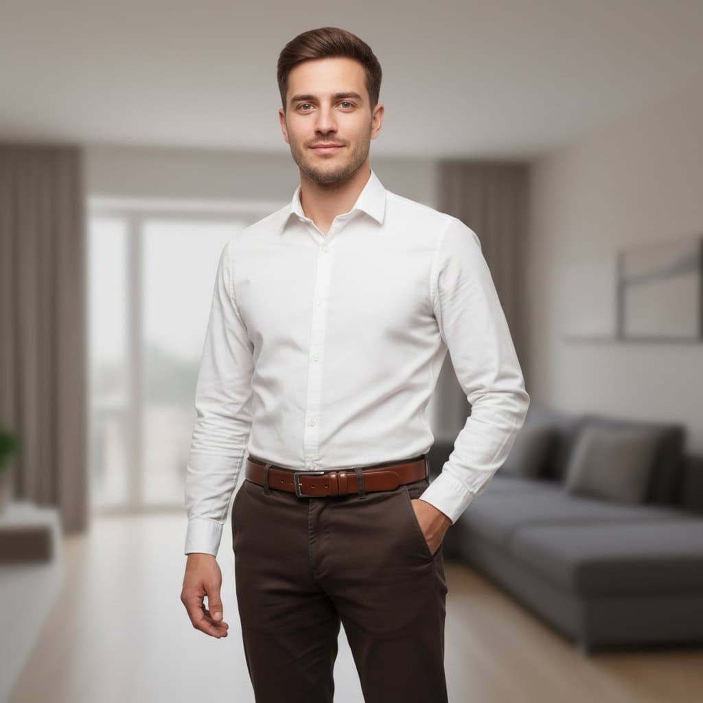 Pasek Skórzany Męski Brązowy 100% Skóra Naturalna - obrazek 4