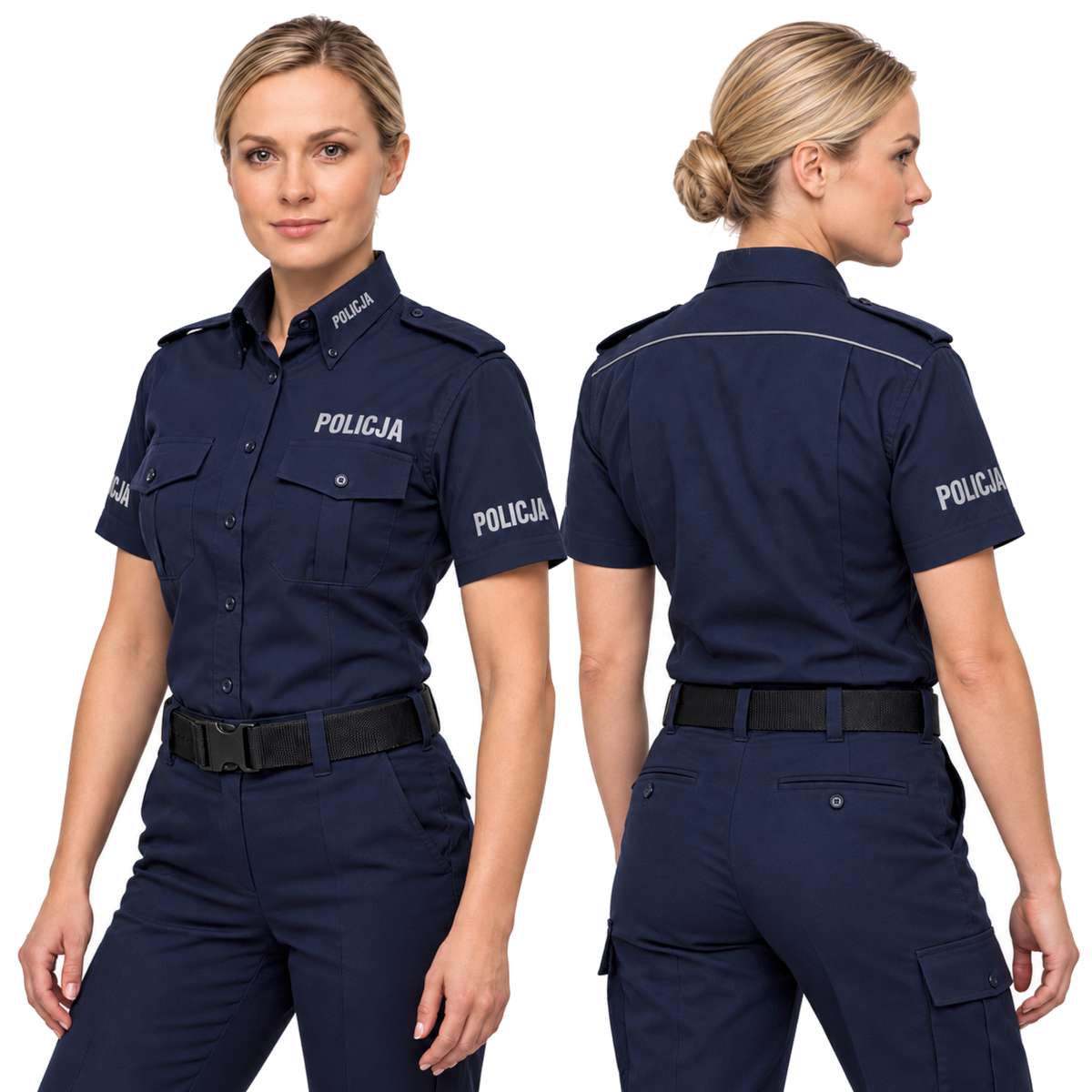 Koszula Damska Służbowa Zestaw 3-PAK Krótki Rękaw Policja - obrazek 6