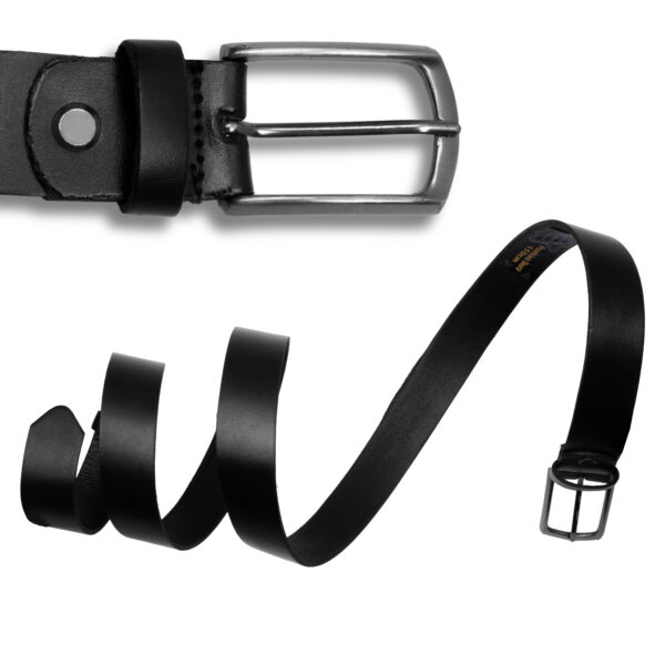 Pasek Skórzany Męski Czarny 100% Skóra Naturalna