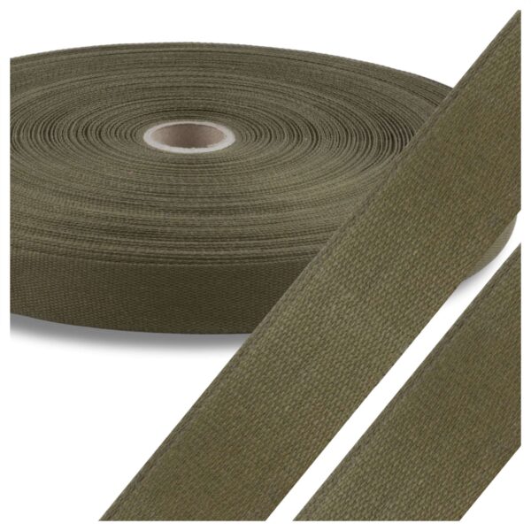 Mocna Taśma Odzieżowa Khaki Splot 2cm