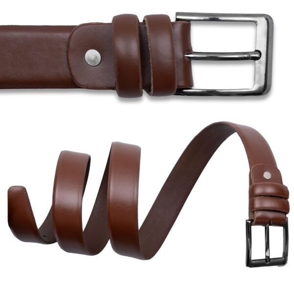 Pasek Skórzany Męski Brązowy 100% Skóra Naturalna