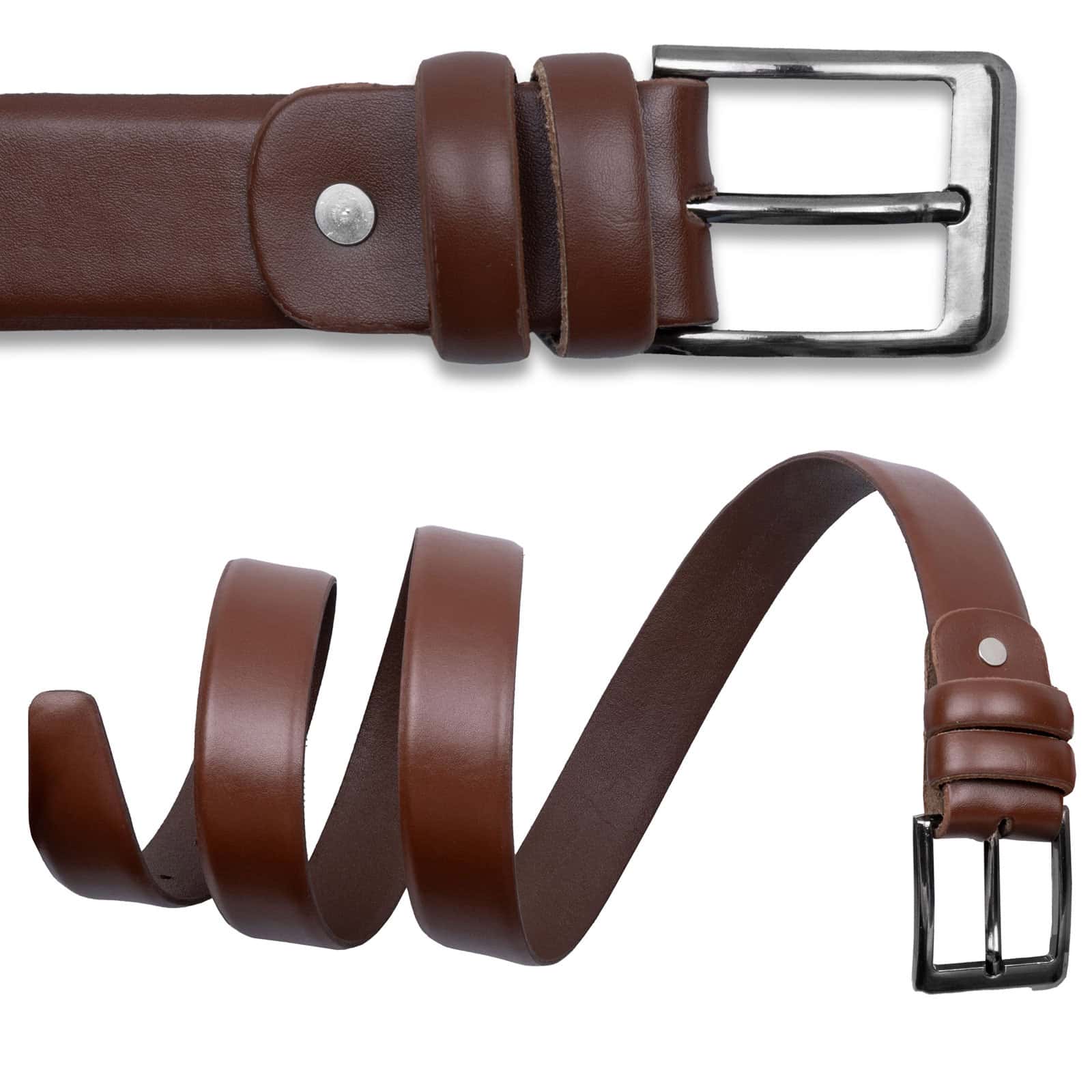 Pasek Skórzany Męski Brązowy 100% Skóra Naturalna