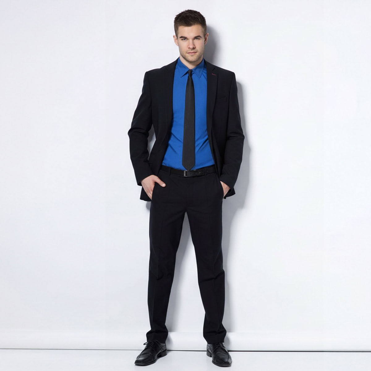 Spodnie męskie eleganckie wyjściowe slim - obrazek 3