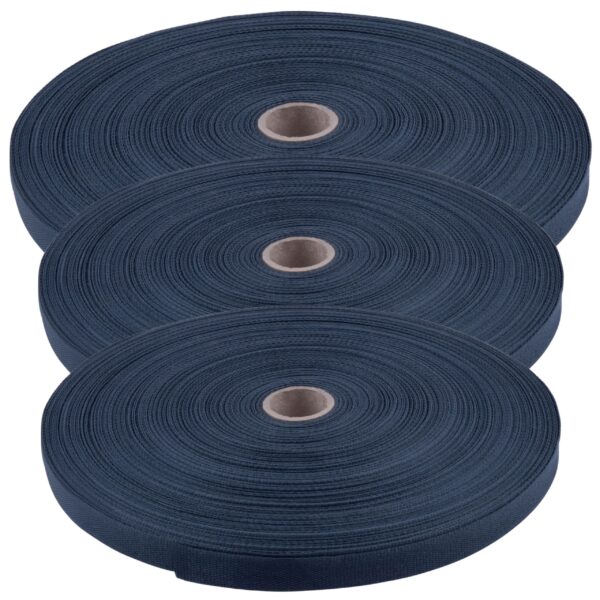 Mocna Taśma Odzieżowa Stalowy Niebieski na Rolce 100 m do Pakowania Ozdobna