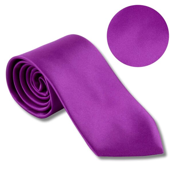 Krawat Męski Fioletowy Jagodowy