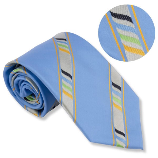 Krawat Męski Jasnoniebieski Wzory
