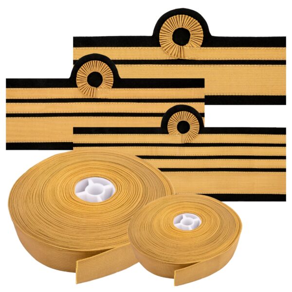 Taśma dystynkcyjna 30 mm do munduru złota ozdobna 1mb