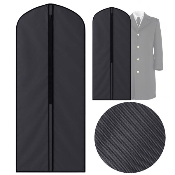 Pokrowiec na ubrania mundur garnitur stalowy szary długi