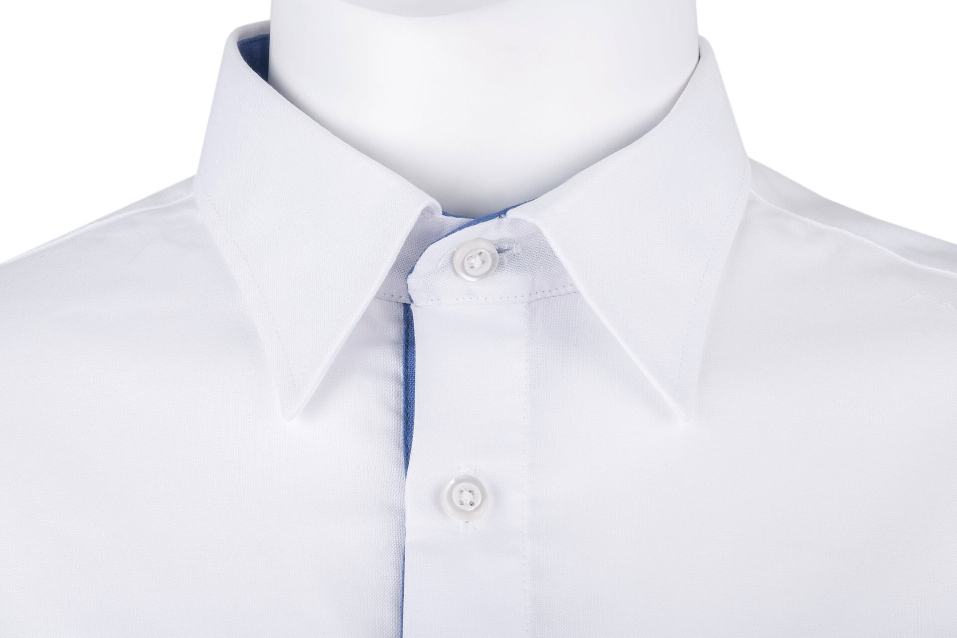 Koszula męska długi rękaw slim biała - obrazek 2