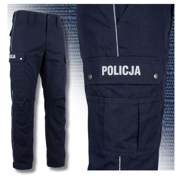 Spodnie Policja granatowe policyjne Rip-Stop