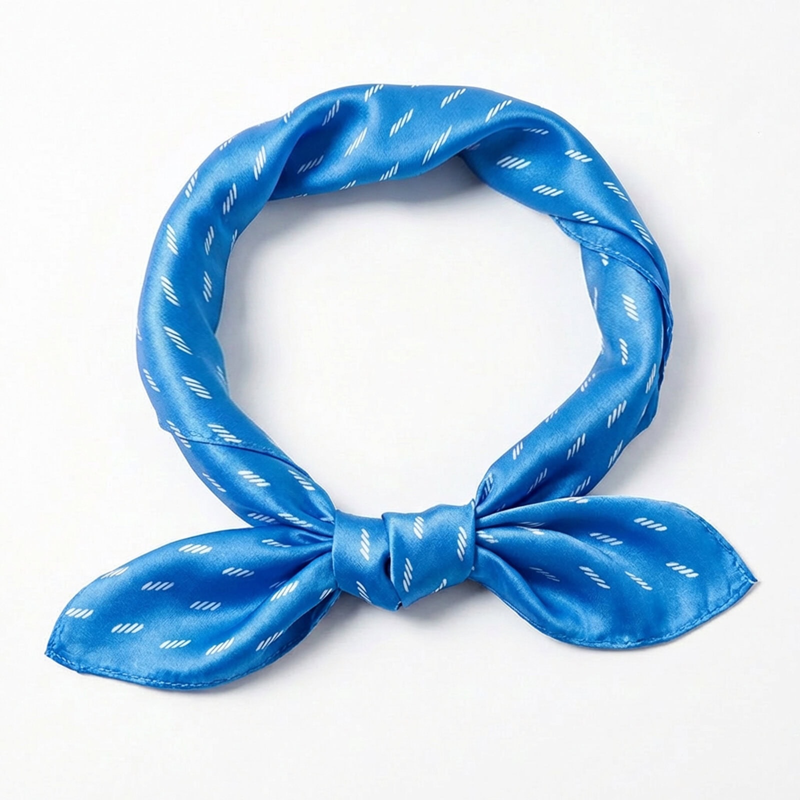 Apaszka chustka połysk niebieska - obrazek 3