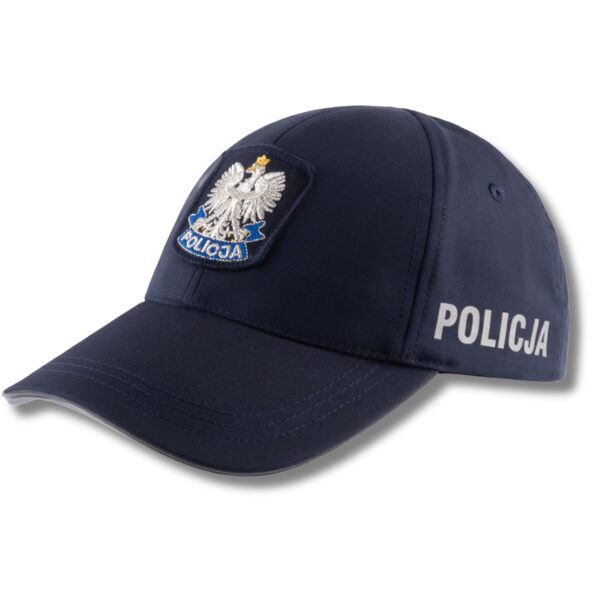 Granatowa Czapka z Daszkiem Letnia Służbowa Policja Gładka