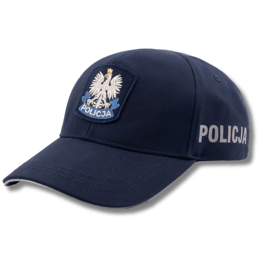 Granatowa Czapka z Daszkiem Letnia Służbowa Policja RipStop