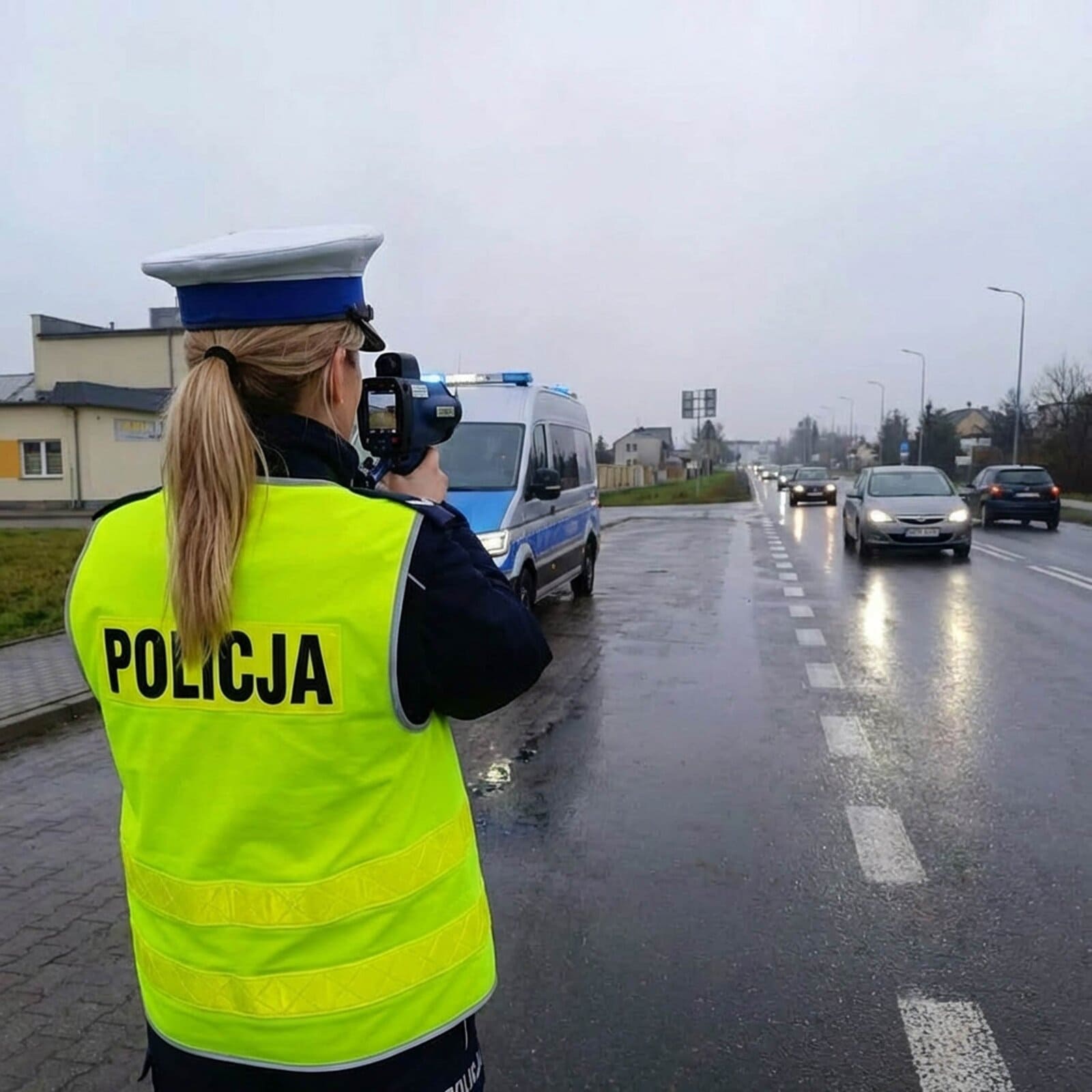 Kamizelka Odblaskowa Policja Gładka Zapinana na Zacisk - obrazek 10