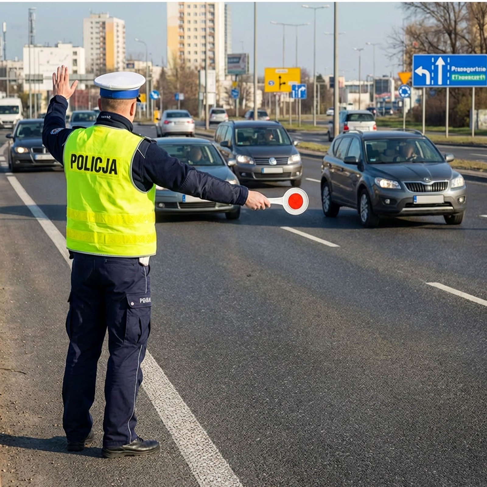 Kamizelka Odblaskowa Policja Gładka Zapinana na Zacisk - obrazek 9