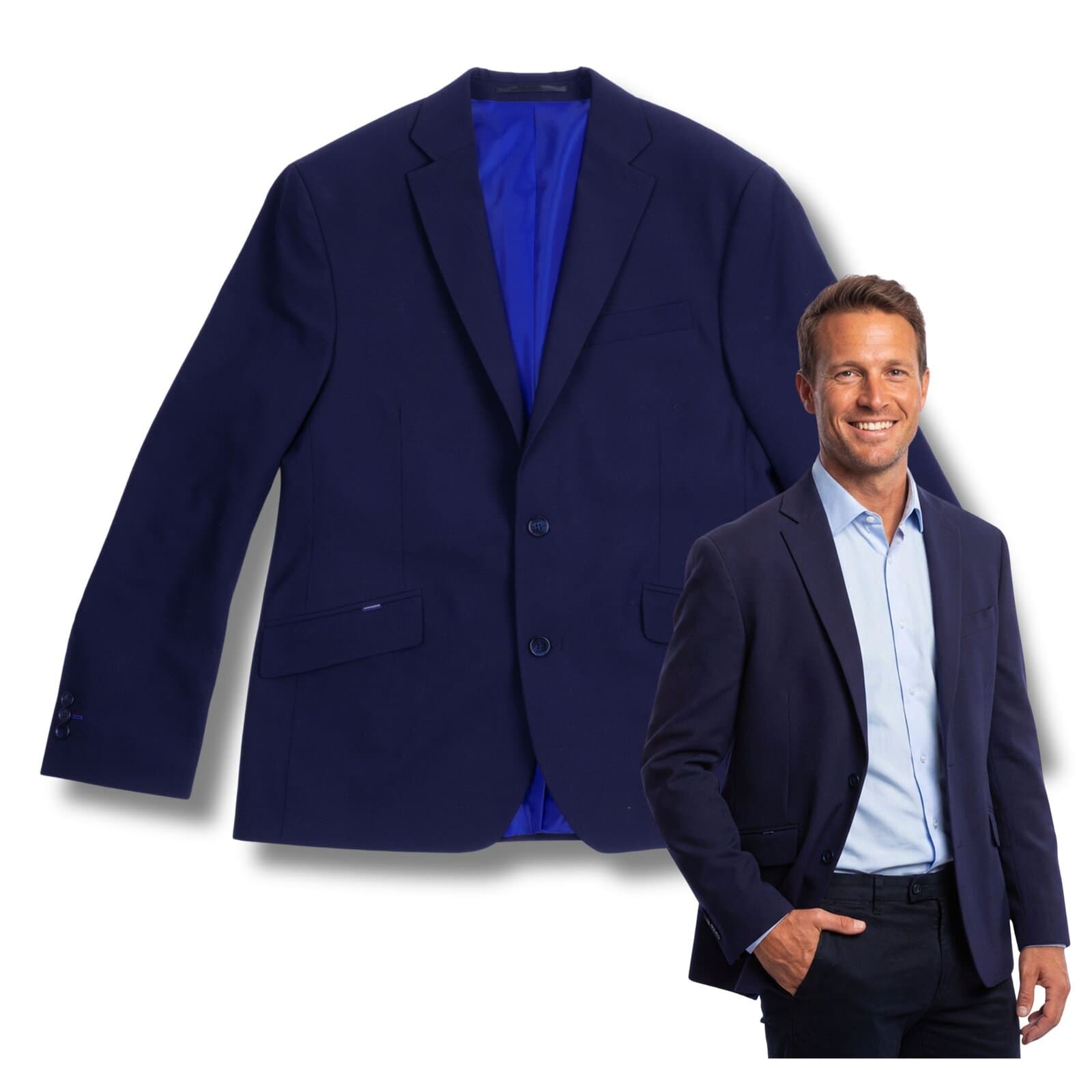 Granatowa Marynarka Męska Betiz